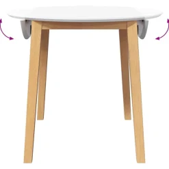 vidaXL Mesas-Mesa de comedor natural madera maciza roble caucho