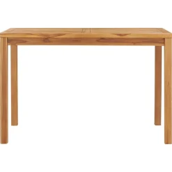 vidaXL Muebles De Jardín-Mesa de comedor para jardín madera maciza de teca 120x70x77 cm