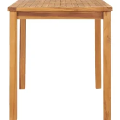 vidaXL Muebles De Jardín-Mesa de comedor para jardín madera maciza de teca 120x70x77 cm
