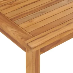 vidaXL Muebles De Jardín-Mesa de comedor para jardín madera maciza de teca 120x70x77 cm