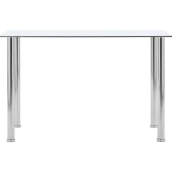 vidaXL Mesa de comedor vidrio templado transparente 120x60x75 cm New