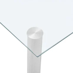 vidaXL Mesa de comedor vidrio templado transparente 120x60x75 cm New