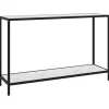 vidaXL Mesa de consola blanco vidrio templado 120x35x75 cm Outlet