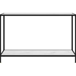 vidaXL Mesa de consola blanco vidrio templado 120x35x75 cm Outlet