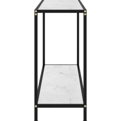 vidaXL Mesa de consola blanco vidrio templado 120x35x75 cm Outlet