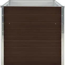 vidaXL Mesa de cultivo de acero galvanizado marrón 160x80x77 cm Discount