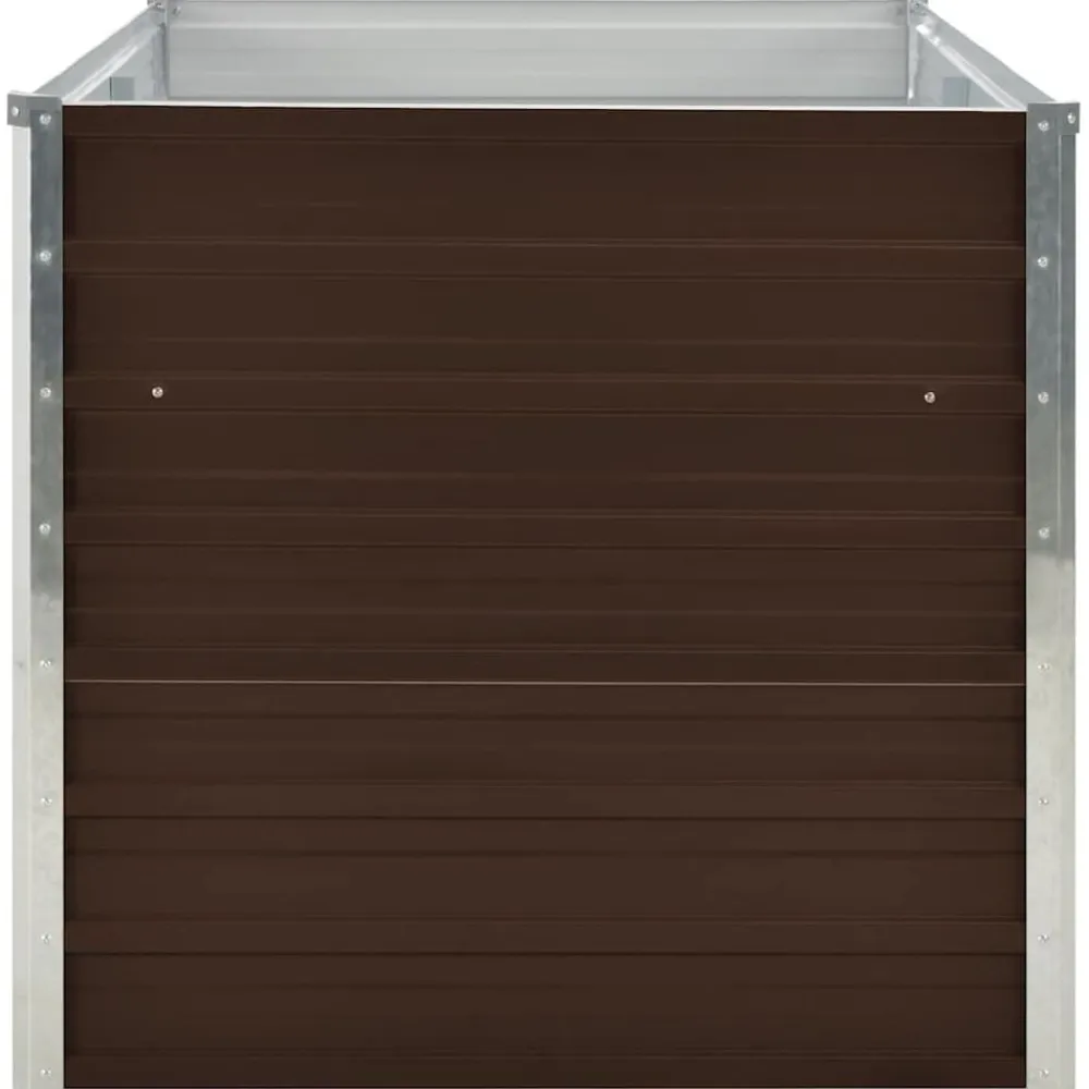 vidaXL Mesa de cultivo de acero galvanizado marrón 160x80x77 cm Discount