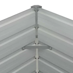 vidaXL Mesa de cultivo de acero galvanizado marrón 160x80x77 cm Discount