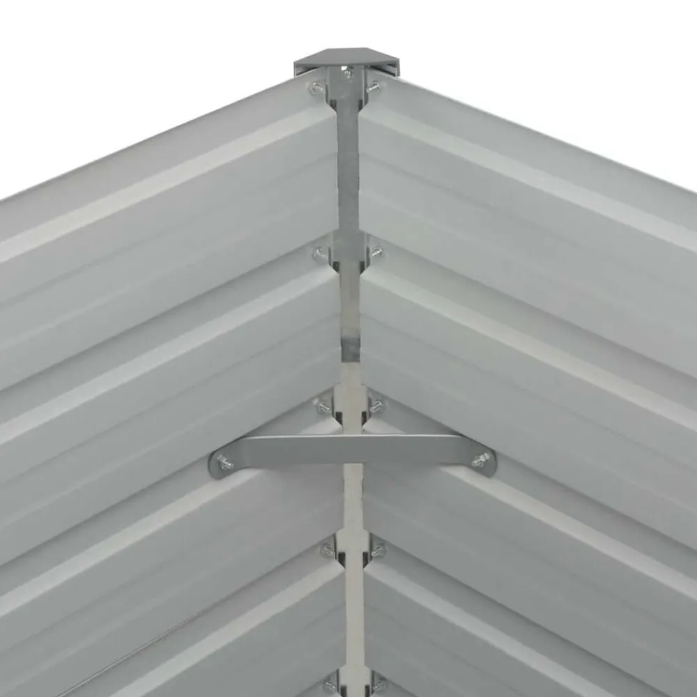 vidaXL Mesa de cultivo de acero galvanizado marrón 160x80x77 cm Discount