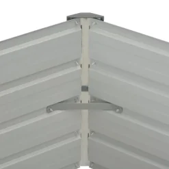 vidaXL Mesa de cultivo de acero galvanizado marrón 129x129x45 cm Marrón New