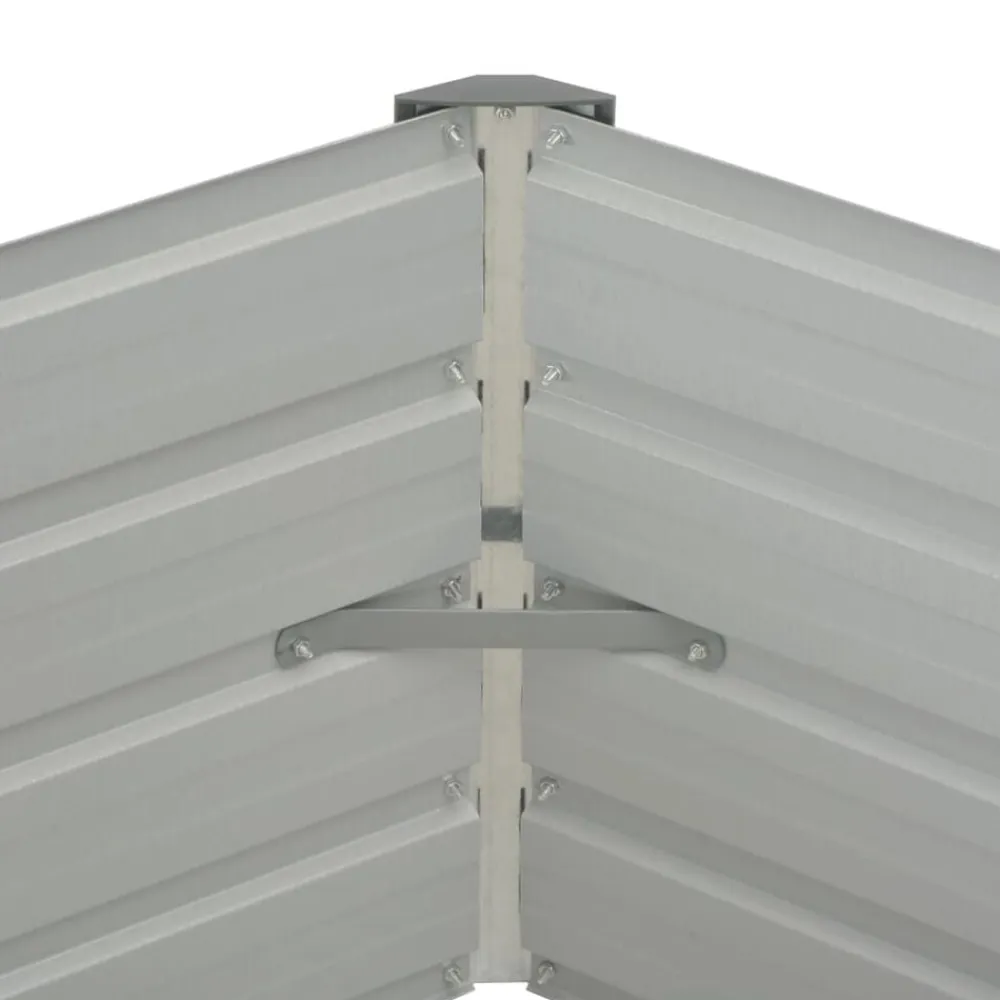 vidaXL Mesa de cultivo de acero galvanizado marrón 129x129x45 cm Marrón New