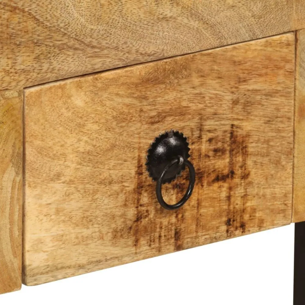 vidaXL Mobiliario De Oficina-Mesa de escritorio 2 cajones madera maciza mango 110x50x77 cm