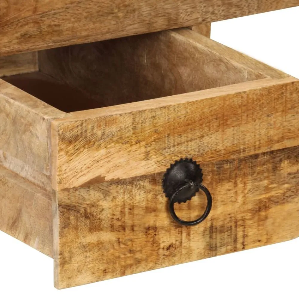 vidaXL Mobiliario De Oficina-Mesa de escritorio 2 cajones madera maciza mango 110x50x77 cm