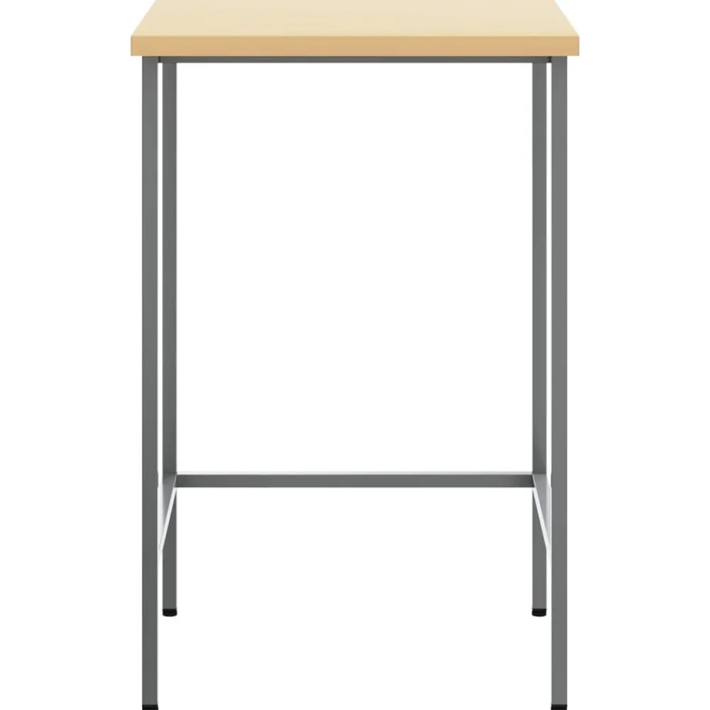 vidaXL Accesorios De Bricolaje-Mesa de Esquina Gris 55 x 55 x 85 cm Acero y madera engineered