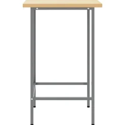 vidaXL Accesorios De Bricolaje-Mesa de Esquina Gris 55 x 55 x 85 cm Acero y madera engineered