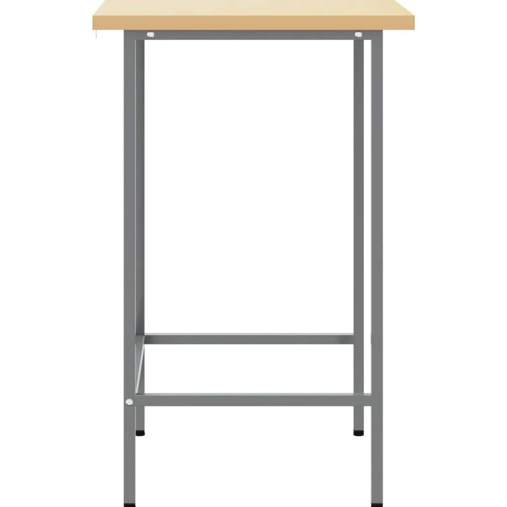 vidaXL Accesorios De Bricolaje-Mesa de Esquina Gris 55 x 55 x 85 cm Acero y madera engineered