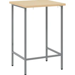 vidaXL Accesorios De Bricolaje-Mesa de Esquina Gris 55 x 55 x 85 cm Acero y madera engineered