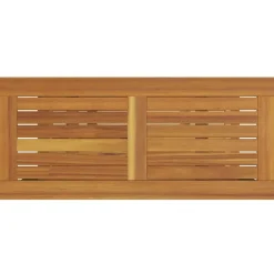 vidaXL Mesa de exterior con estante 80 x 35 x 75 cm Natural y negro Clearance