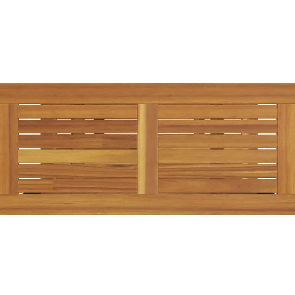 vidaXL Mesa de exterior con estante 80 x 35 x 75 cm Natural y negro Clearance