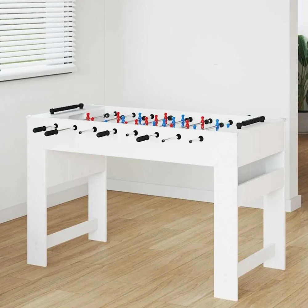 vidaXL Mesa de Futbolín 125 x 60,5 x 80 cm Madera de ingeniería White Online