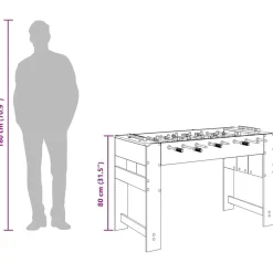 vidaXL Mesa de Futbolín 125 x 60,5 x 80 cm Madera de ingeniería White Online