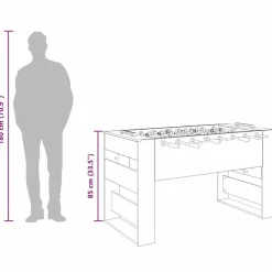 vidaXL Juegos De Interior-Mesa de Futbolín 146,5 x 74 x 85 cm Madera de ingeniería