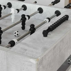 vidaXL Mesa de Futbolín Gris Concreto 146,5 x 74 x 85 cm Gris hormig&oacute;n Discount
