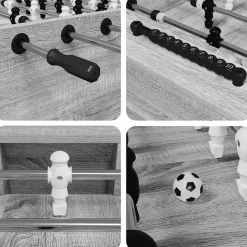 vidaXL Mesa de Futbolín 146,5 x 74 x 85 cm Gris sonoma Sale