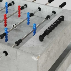 vidaXL Juegos De Interior-Mesa de Futbolín Gris Concreto 125 x 60,5 x 80 cm