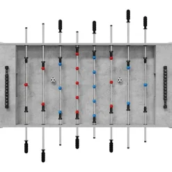 vidaXL Juegos De Interior-Mesa de Futbolín Gris Concreto 125 x 60,5 x 80 cm