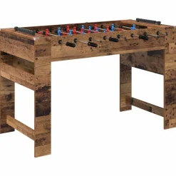 vidaXL Mesa de Futbolín Madera vieja 125 x 60,5 x 80 cm Madera envejecida Discount