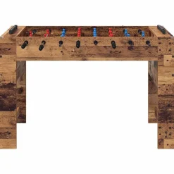 vidaXL Mesa de Futbolín Madera vieja 125 x 60,5 x 80 cm Madera envejecida Discount