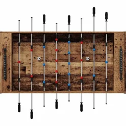 vidaXL Mesa de Futbolín Madera vieja 125 x 60,5 x 80 cm Madera envejecida Discount