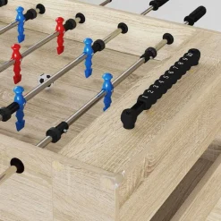 vidaXL Juegos De Interior-Mesa de Futbolín Roble Sonoma 125 x 60,5 x 80 cm