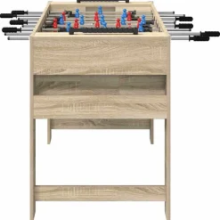 vidaXL Juegos De Interior-Mesa de Futbolín Roble Sonoma 125 x 60,5 x 80 cm