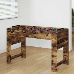 vidaXL Mesa de Futbolín 125 x 60,5 x 80 cm Roble ahumado Online