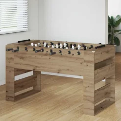 vidaXL Mesa de Futbolín Roble Artesanal 146,5 x 74 x 85 cm Roble artisan Outlet