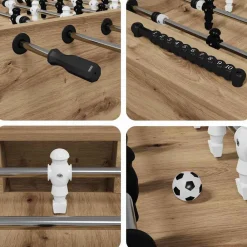 vidaXL Mesa de Futbolín Roble Artesanal 146,5 x 74 x 85 cm Roble artisan Outlet