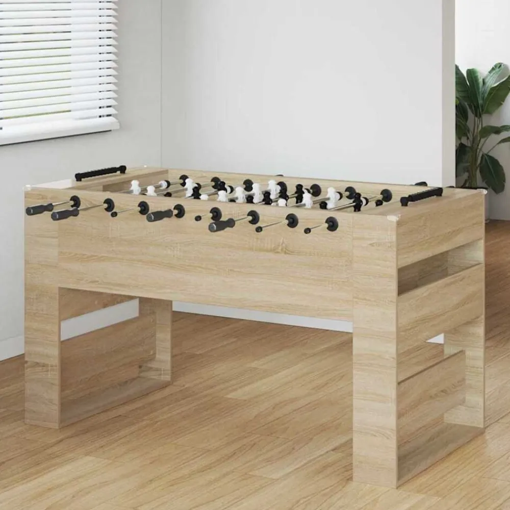 vidaXL Mesa de Futbolín 146,5 x 74 x 85 cm Roble Sonoma