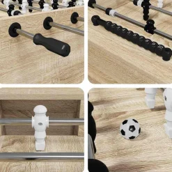 vidaXL Mesa de Futbolín 146,5 x 74 x 85 cm Roble Sonoma