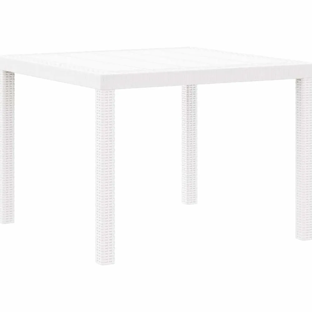 vidaXL Mesa de Jardín 100 x 100 x 73 cm ratán sintético White Sale