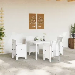 vidaXL Mesa de Jardín 100 x 100 x 73 cm ratán sintético White Sale