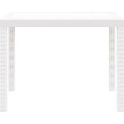 vidaXL Mesa de Jardín 100 x 100 x 73 cm ratán sintético White Sale