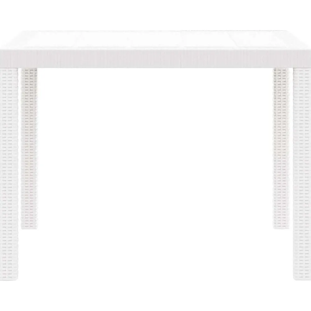 vidaXL Mesa de Jardín 100 x 100 x 73 cm ratán sintético White Sale