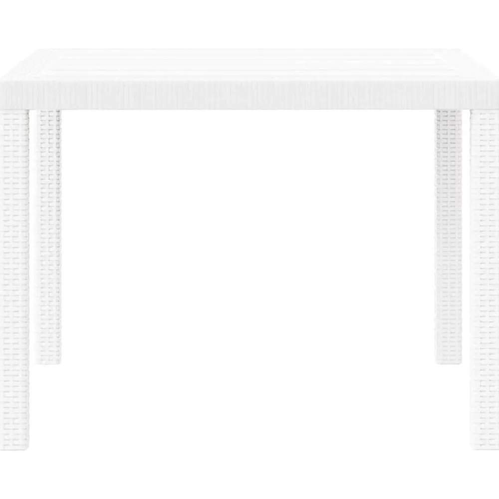 vidaXL Mesa de Jardín 100 x 100 x 73 cm ratán sintético White Sale