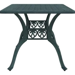 vidaXL Mesa de jardín aluminio fundido 150x90x72 cm Verde Outlet