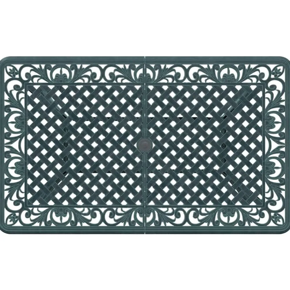 vidaXL Mesa de jardín aluminio fundido 150x90x72 cm Verde Outlet