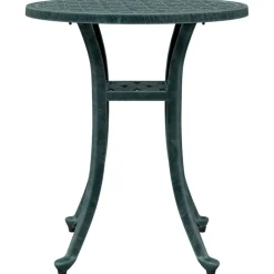 vidaXL Mesa de jardín aluminio fundido Ø48x53 cm Verde Clearance
