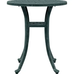vidaXL Mesa de jardín aluminio fundido Ø48x53 cm Verde Clearance