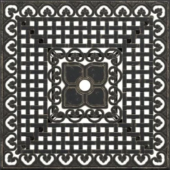 vidaXL Mesa de jardín aluminio fundido color 80x80x75 cm Bronce New